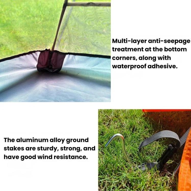 Kaima Outdoor Lightweight Waterproof Camping Tent Waterproof Breathable & Mosquito-Proof Tent, Spec: With Snow Skirt Orange