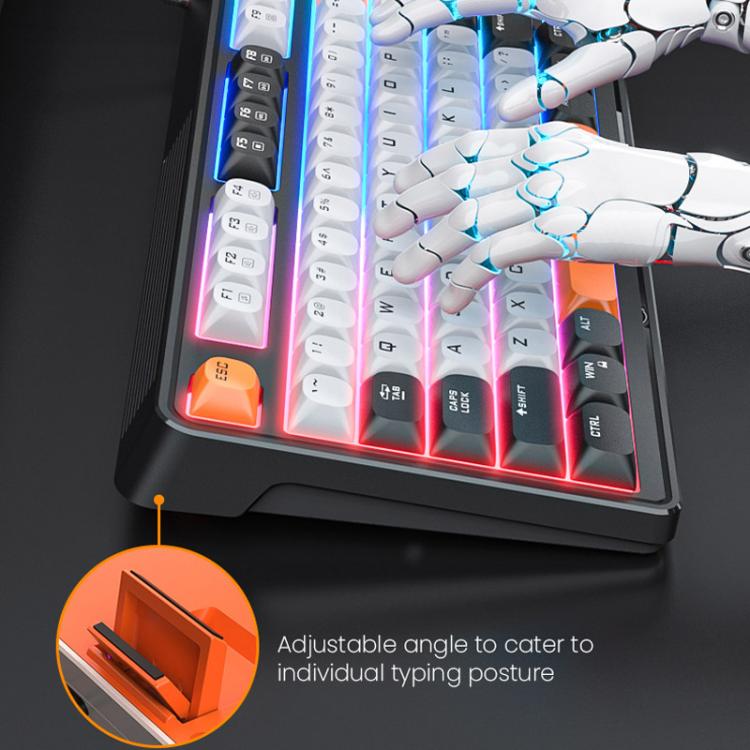 iMICE AK-300 99-key USB Backlit Multi-Color Keycap 1.5m Wired Gaming Keyboard With Dimmer Knob - Black