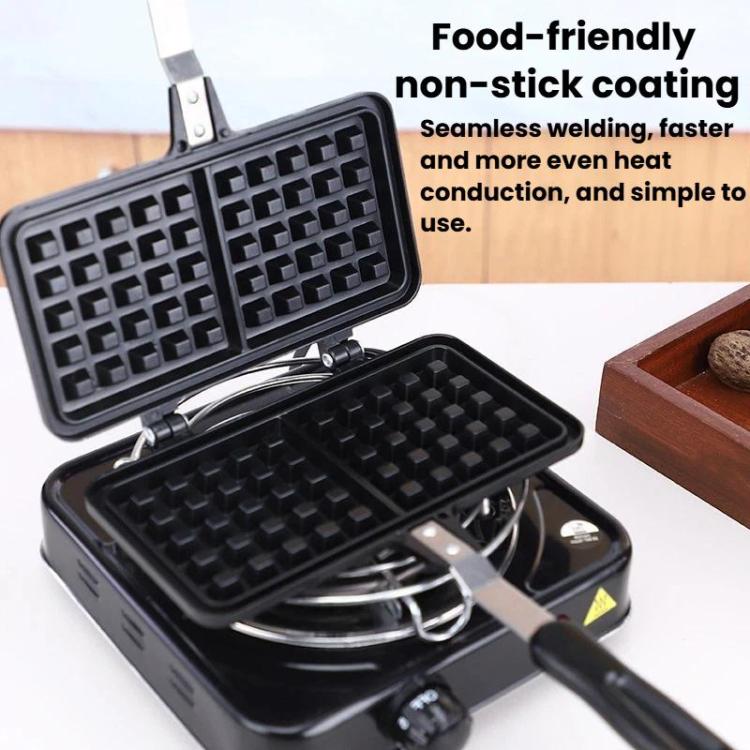 Non-Stick Sandwich & Waffle Baking Pan Waffle Mold For Gas Stove & Induction Cooker, Style: Bilateral