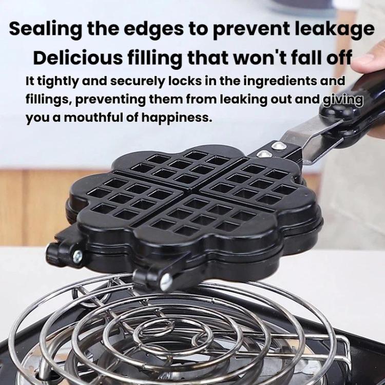 Non-Stick Sandwich & Waffle Baking Pan Waffle Mold For Gas Stove & Induction Cooker, Style: Bilateral