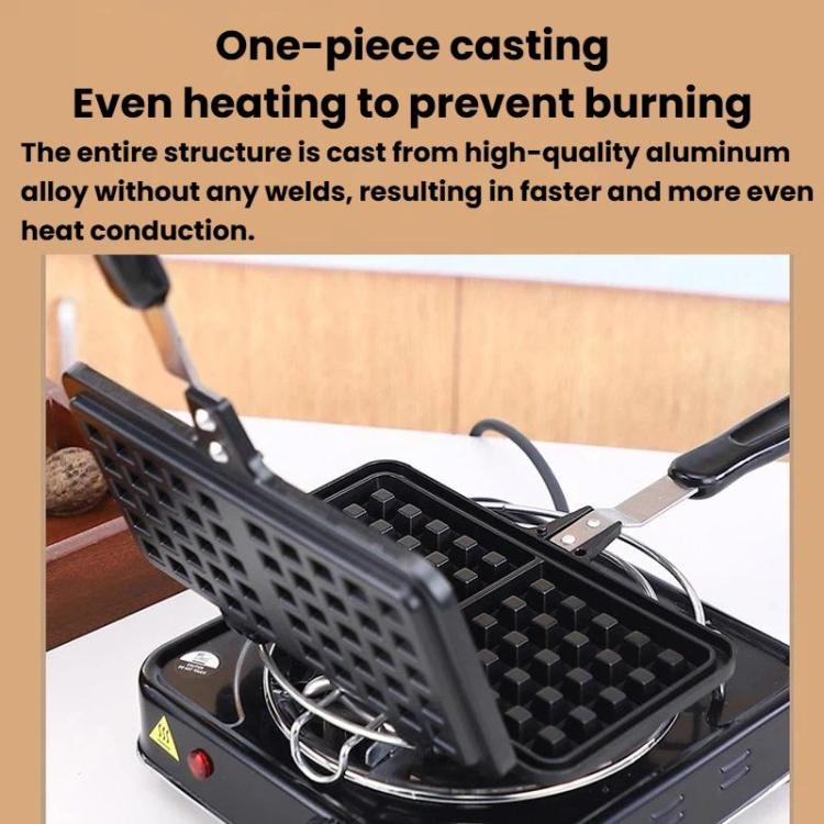 Non-Stick Sandwich & Waffle Baking Pan Waffle Mold For Gas Stove & Induction Cooker, Style: Bilateral