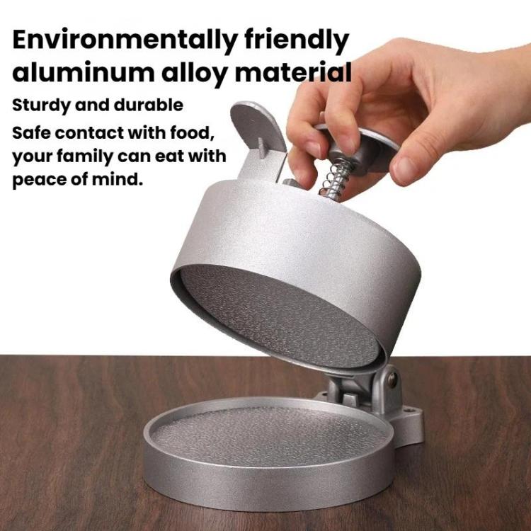 Portable Household Manual Round Meat Press Kitchen Hamburger Patty Mold, Style: Spring