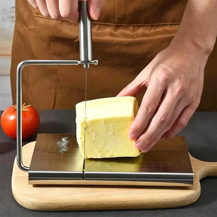 LsCook Stainless Steel Multi-Function Cheese Slicer, Spec: With Scale Boxed
