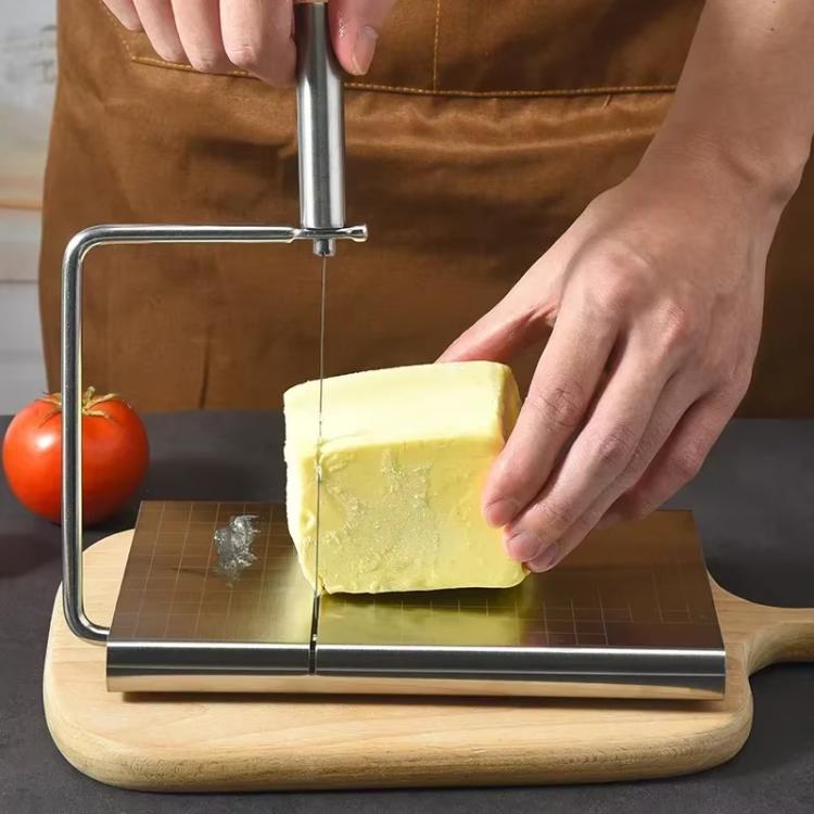 LsCook Stainless Steel Multi-Function Cheese Slicer, Spec: With Scale Boxed