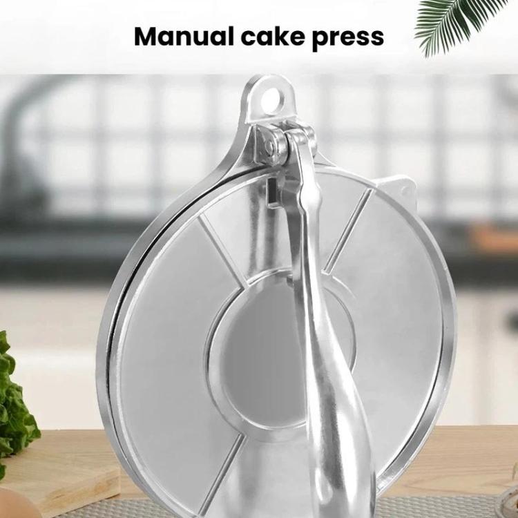Aluminum Alloy Manual Dough Press Round Dumpling Wrapper Pastry Mold, Spec: Large Silver