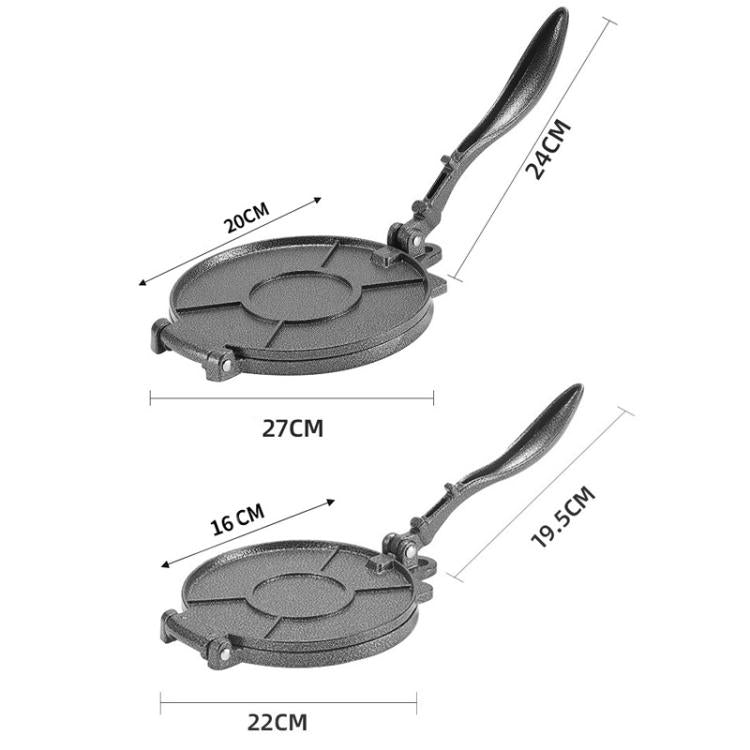 Aluminum Alloy Manual Dough Press Round Dumpling Wrapper Pastry Mold, Spec: Large Silver
