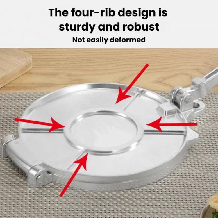 Aluminum Alloy Manual Dough Press Round Dumpling Wrapper Pastry Mold, Spec: Small Silver