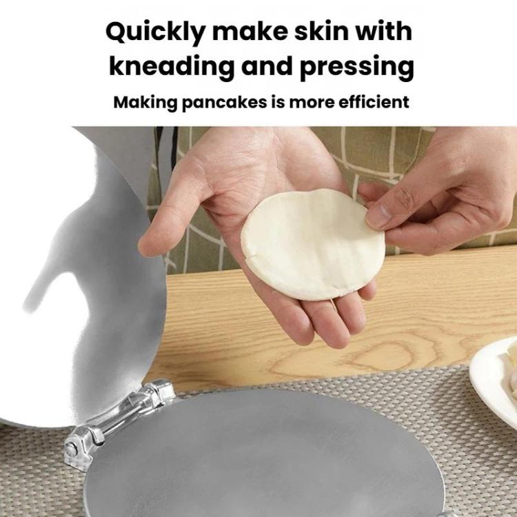 Aluminum Alloy Manual Dough Press Round Dumpling Wrapper Pastry Mold, Spec: Large Silver