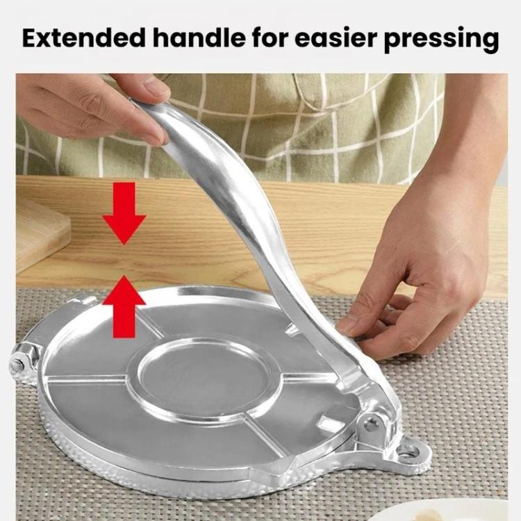 Aluminum Alloy Manual Dough Press Round Dumpling Wrapper Pastry Mold, Spec: Large Black