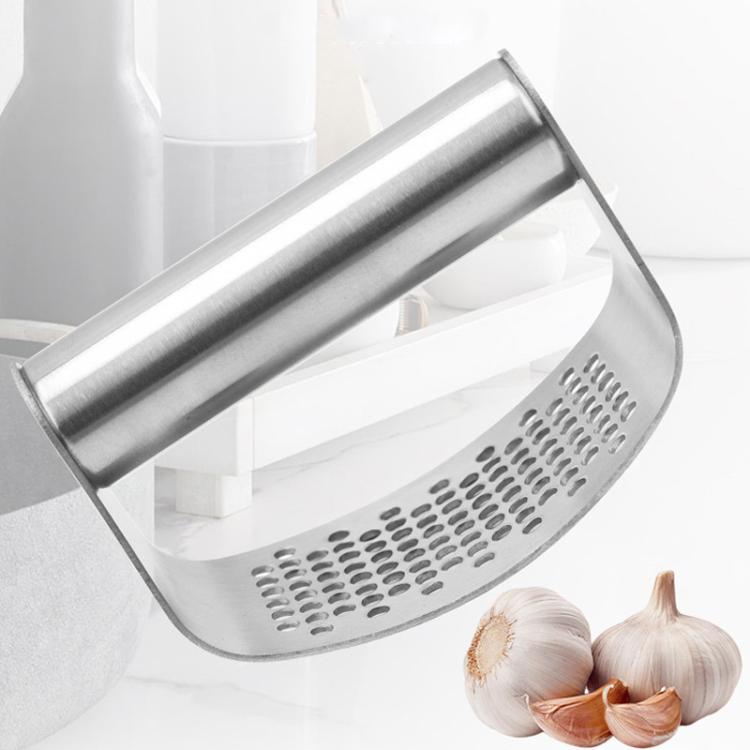 LsCook PHZ90C 3pcs /Set 1.8cm Thick  Stainless Steel Curved Garlic Press Kitchen Garlic Crusher