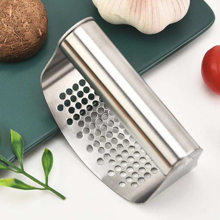 LsCook PHZ90C 3pcs /Set 1.8cm Thick  Stainless Steel Curved Garlic Press Kitchen Garlic Crusher