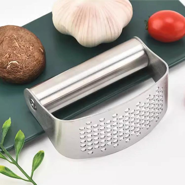 LsCook PHZ90C 3pcs /Set 1.8cm Thick  Stainless Steel Curved Garlic Press Kitchen Garlic Crusher