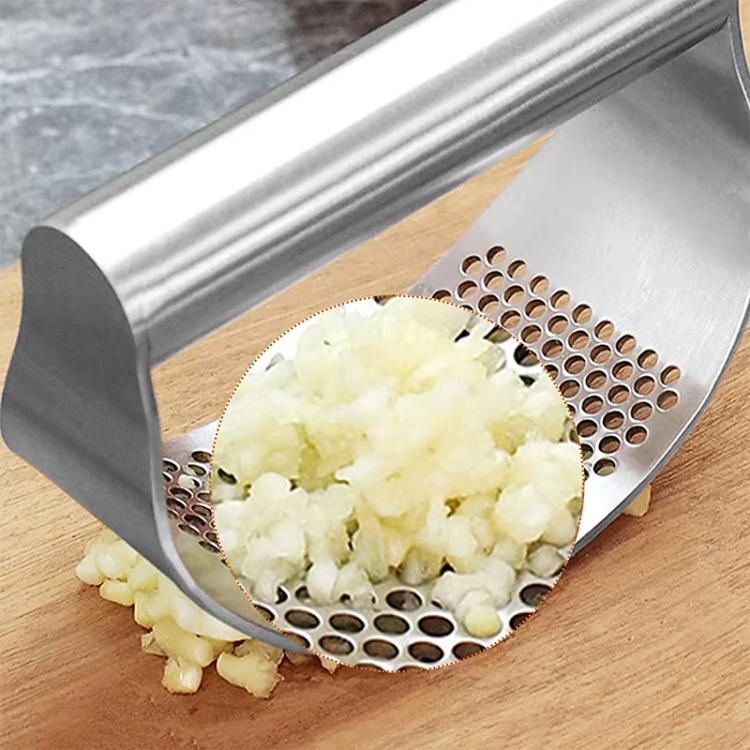 LsCook PHZ90C 3pcs /Set 1.8cm Thick  Stainless Steel Curved Garlic Press Kitchen Garlic Crusher