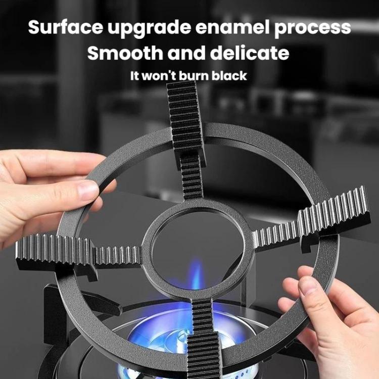 Universal Cast Steel Non-Slip Rack For Woks & Milk Pans Household Kitchen Stove Support Stand - Black