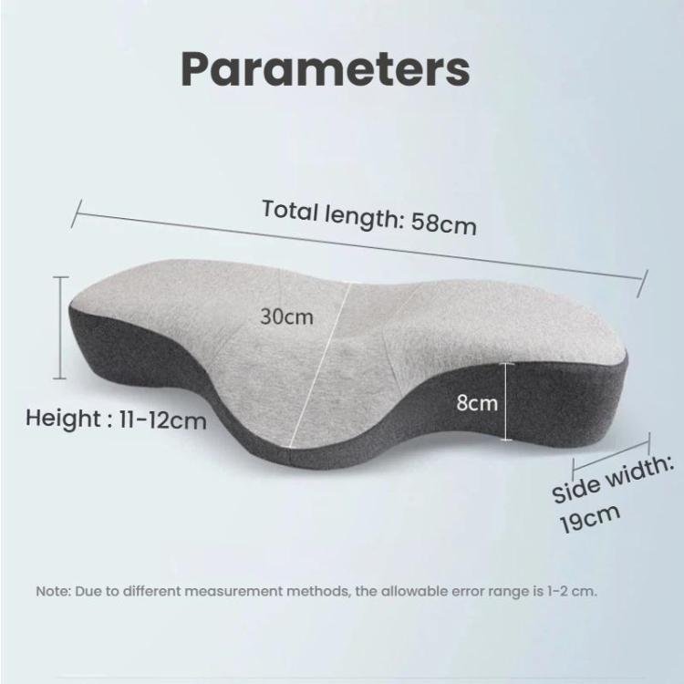 Frog Design Neck Pillow for Pain Relief Memory Foam Cervical Pillow with Ergonomic Contour for Side & Back Sleepers Standard Version