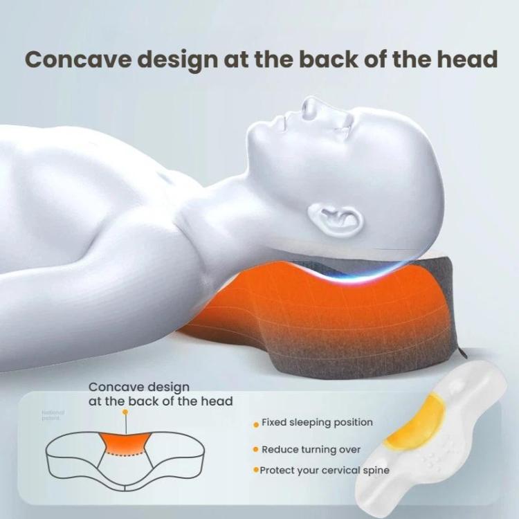 Frog Design Neck Pillow for Pain Relief Memory Foam Cervical Pillow with Ergonomic Contour for Side & Back Sleepers Standard Version