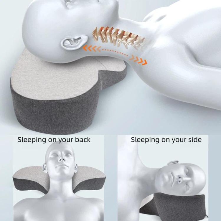 Frog Design Neck Pillow for Pain Relief Memory Foam Cervical Pillow with Ergonomic Contour for Side & Back Sleepers Standard Version