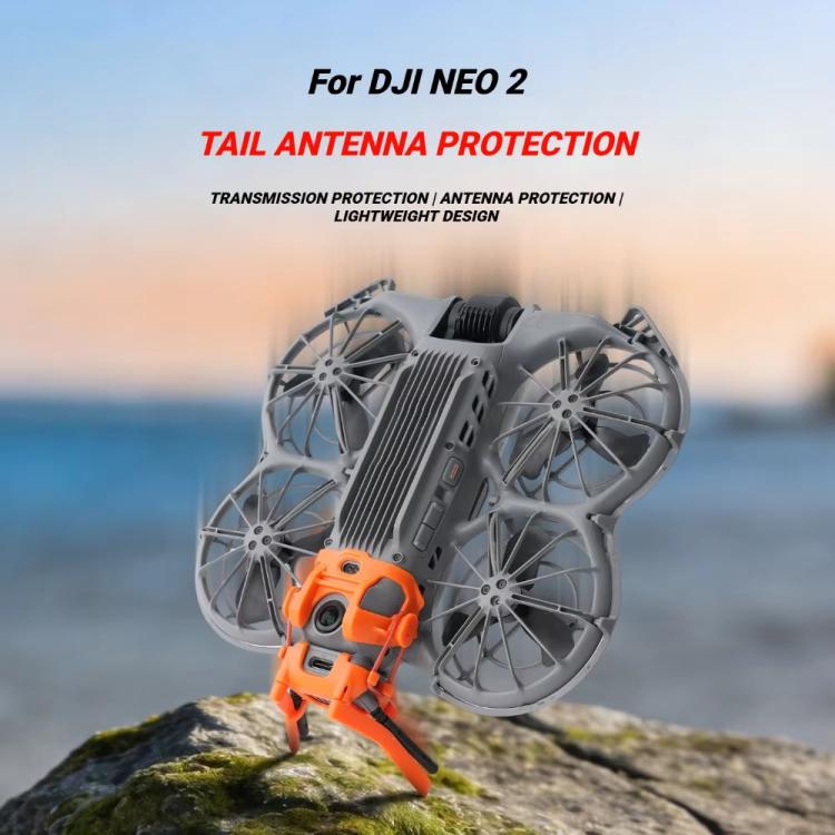 For DJI Neo 2  RCSTQ Tail Fin Protector Antenna Guard Shockproof Cover for Crash and Scratch Protection - Orange