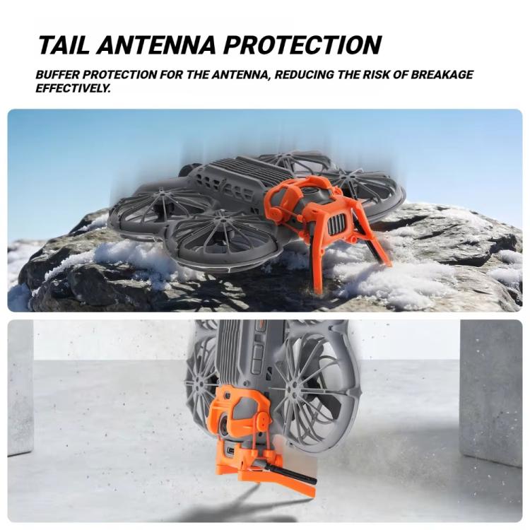 For DJI Neo 2  RCSTQ Tail Fin Protector Antenna Guard Shockproof Cover for Crash and Scratch Protection - Orange