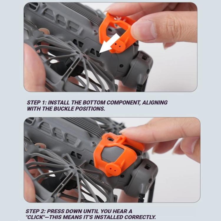 For DJI Neo 2  RCSTQ Tail Fin Protector Antenna Guard Shockproof Cover for Crash and Scratch Protection - Orange