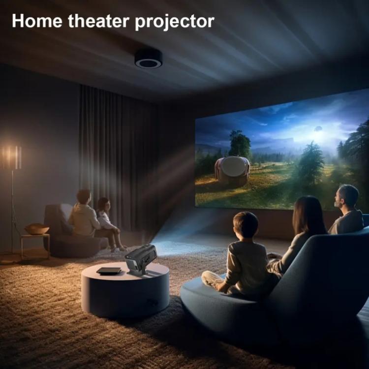 HY320 Mini Android 11 Portable 4K HD Projector With WiFi 6, Bluetooth, 180-Degree Rotation, Wireless Screen Mirroring EU Plug