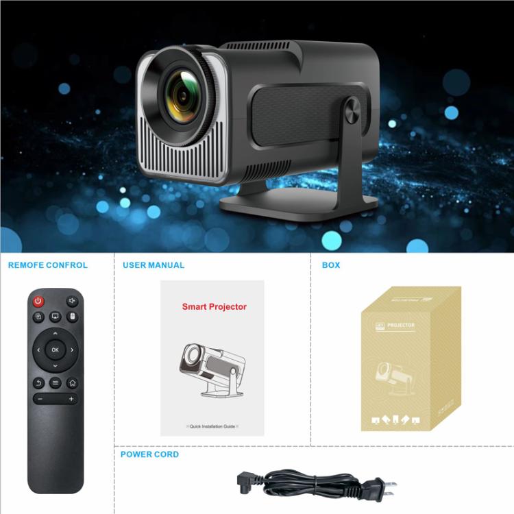 HY320 Mini Android 11 Portable 4K HD Projector With WiFi 6, Bluetooth, 180-Degree Rotation, Wireless Screen Mirroring EU Plug