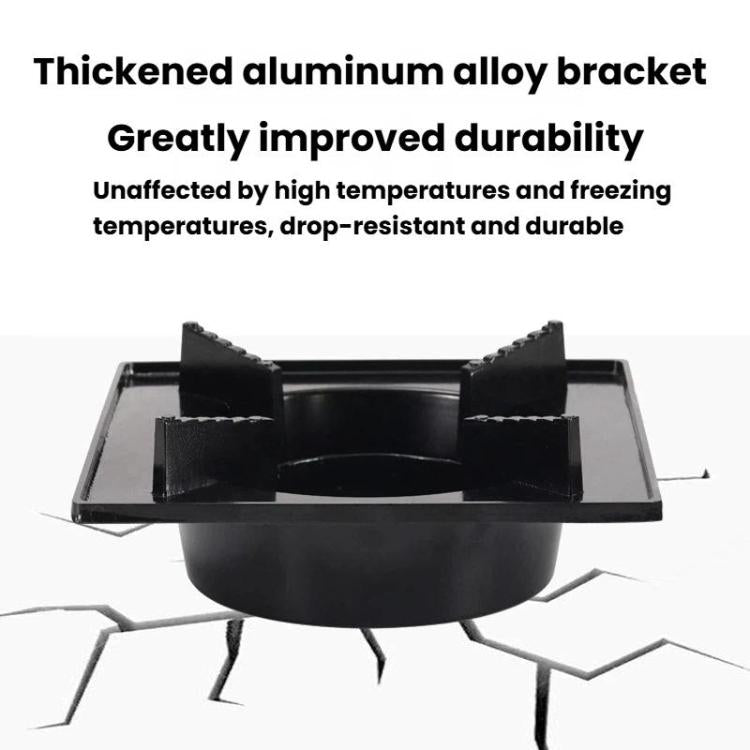 WJ Three-Hole Alcohol Stove Base Aluminum Alloy Square Stove & Dry Pot Stove, Size: Large