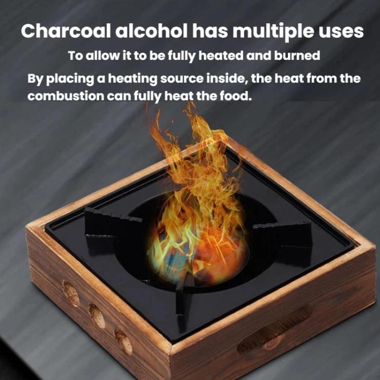 WJ Three-Hole Alcohol Stove Base Aluminum Alloy Square Stove & Dry Pot Stove, Size: Small