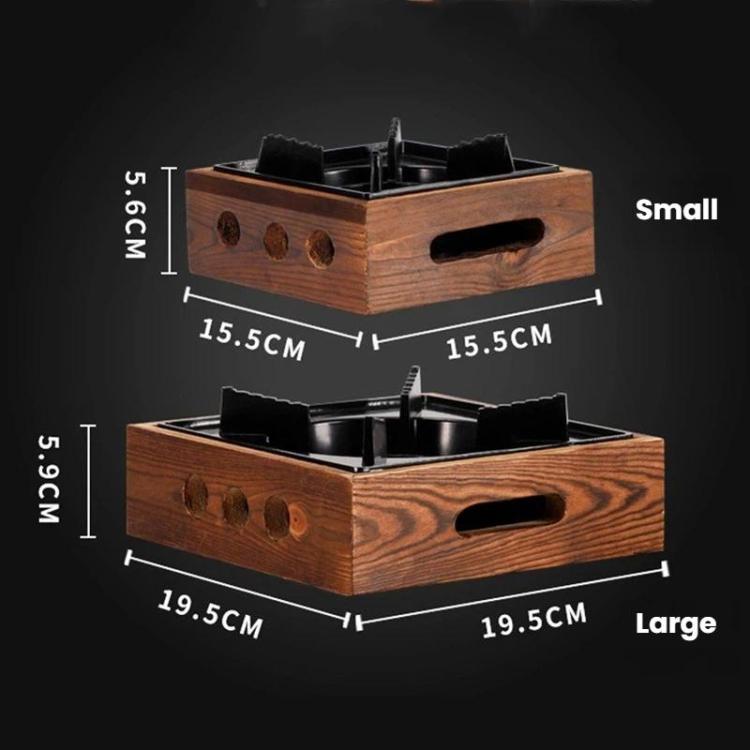 WJ Three-Hole Alcohol Stove Base Aluminum Alloy Square Stove & Dry Pot Stove, Size: Large