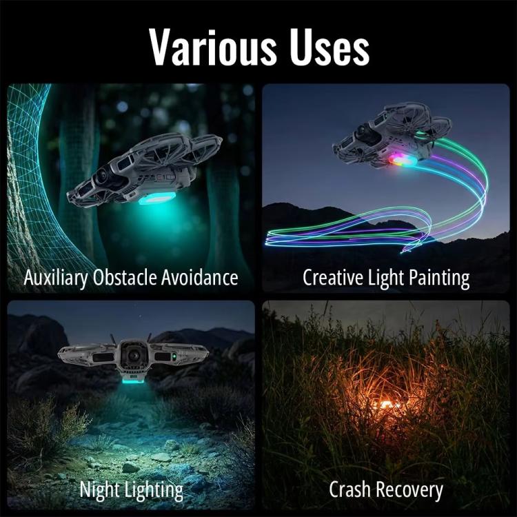 For DJI Neo 2 Drone RCSTQ Rechargeable Colorful Searchlight Raised Landing Skid