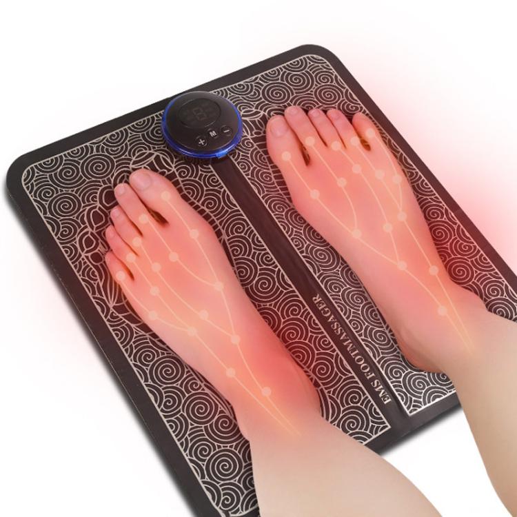 Smart Foot Massage Mat Pulsed Foot Massager, Spec: LCD Charging With Remote Control