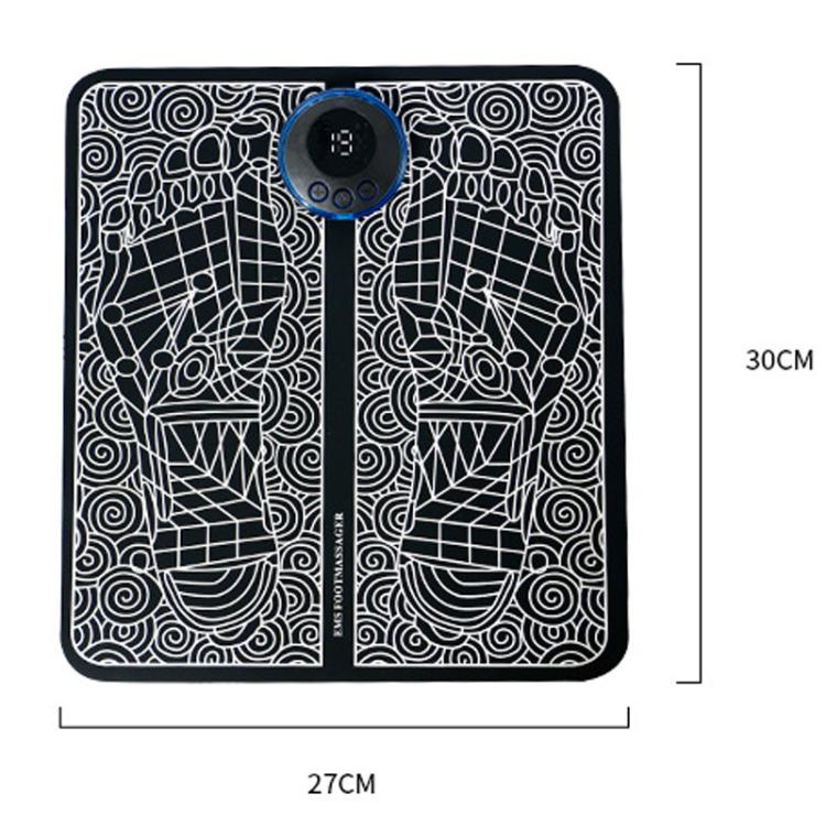 Smart Foot Massage Mat Pulsed Foot Massager, Spec: LCD Charging With Remote Control
