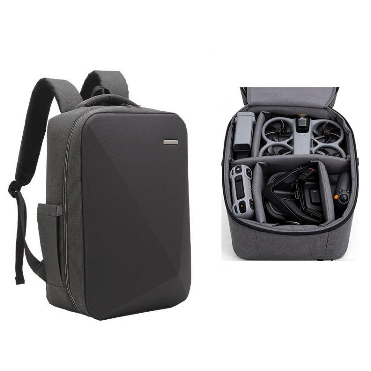 For DJI Avata 360 Motion Fly More Combo Hard Shell Backpack Customizable Large Compartments with Trolley Sleeve - Black