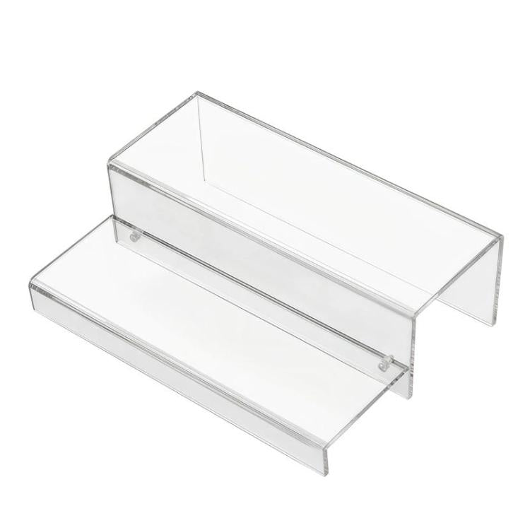 YX239 2-Tier Acrylic Wine Cabinet & Bottle Rack For Displaying Action Figures, Cakes, Perfumes