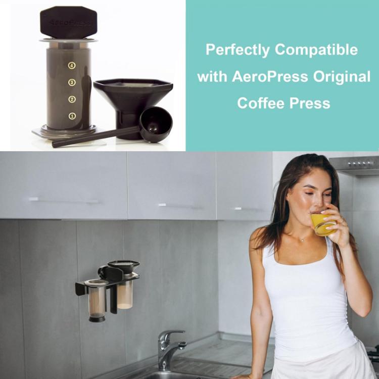 YX238 Coffee Maker Wall-Mounted Acrylic Holder For Original AeroPress Coffee Press