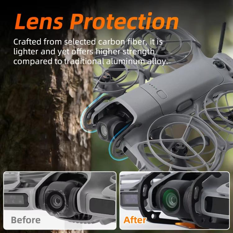 For DJI Neo 2 RCSTQ Carbon Fiber Bumper Guard Anti-Collision Gimbal & Lens Protector