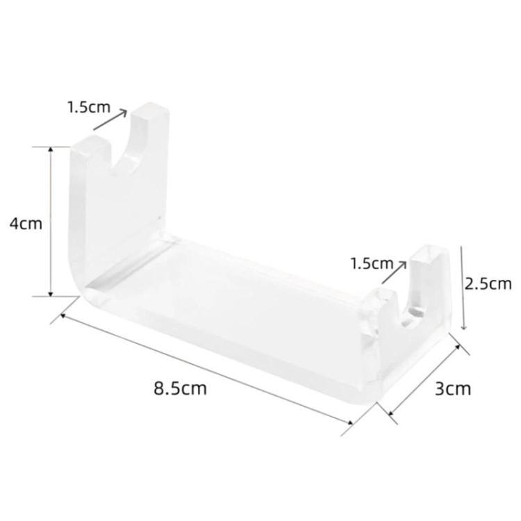 YX240 2pcs Acrylic Waterproof Shaver Holder Portable Bathroom Countertop Storage Rack