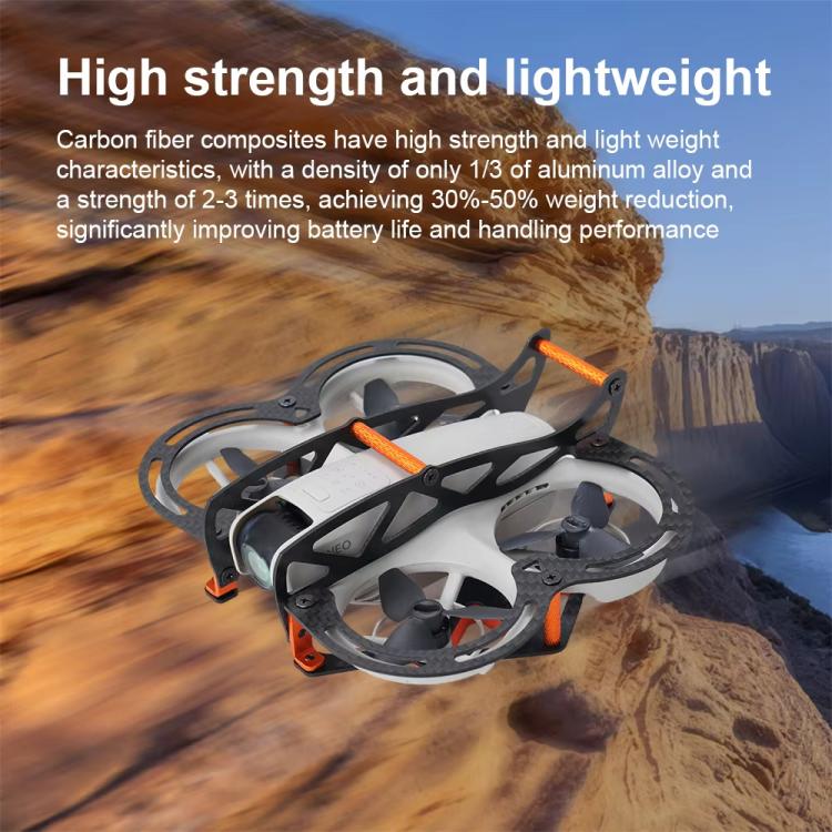 For DJI Neo RCSTQ Full Carbon Fiber Anti-collision Armor Crash Protection Bumper Guard - Orange