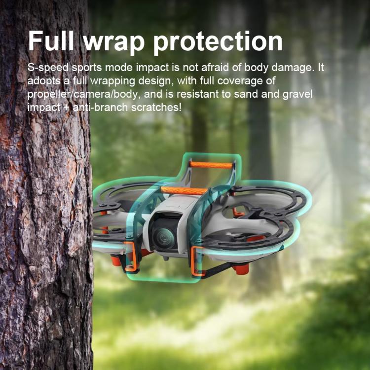 For DJI Neo RCSTQ Full Carbon Fiber Anti-collision Armor Crash Protection Bumper Guard - Orange
