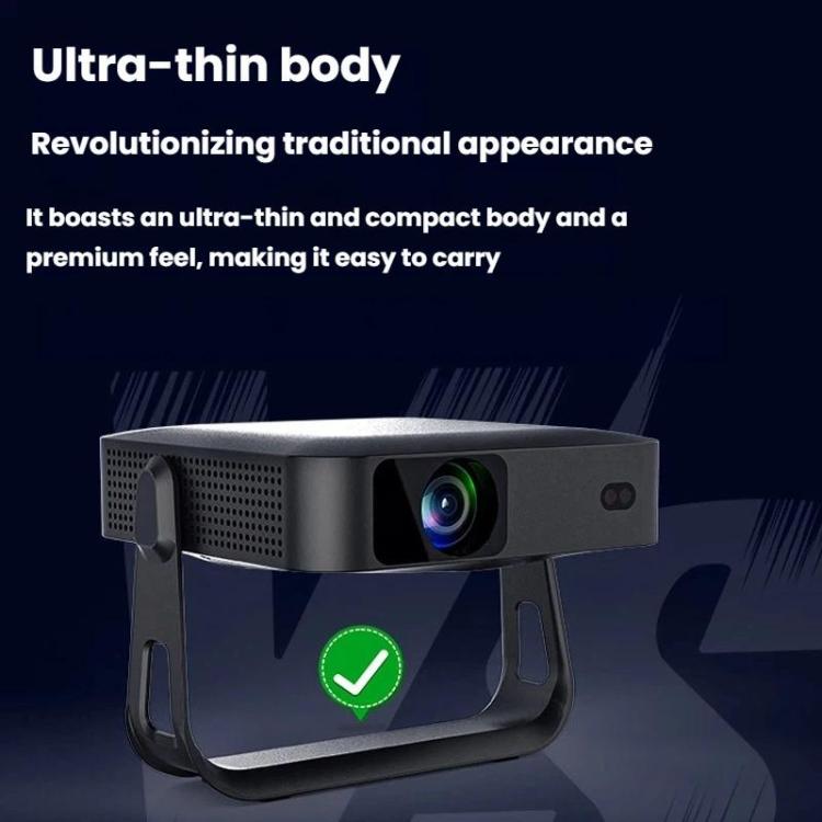 R6 Portable Ultra-Thin Projector HD 1080P Auto-Focus Mini Home Projector US Plug