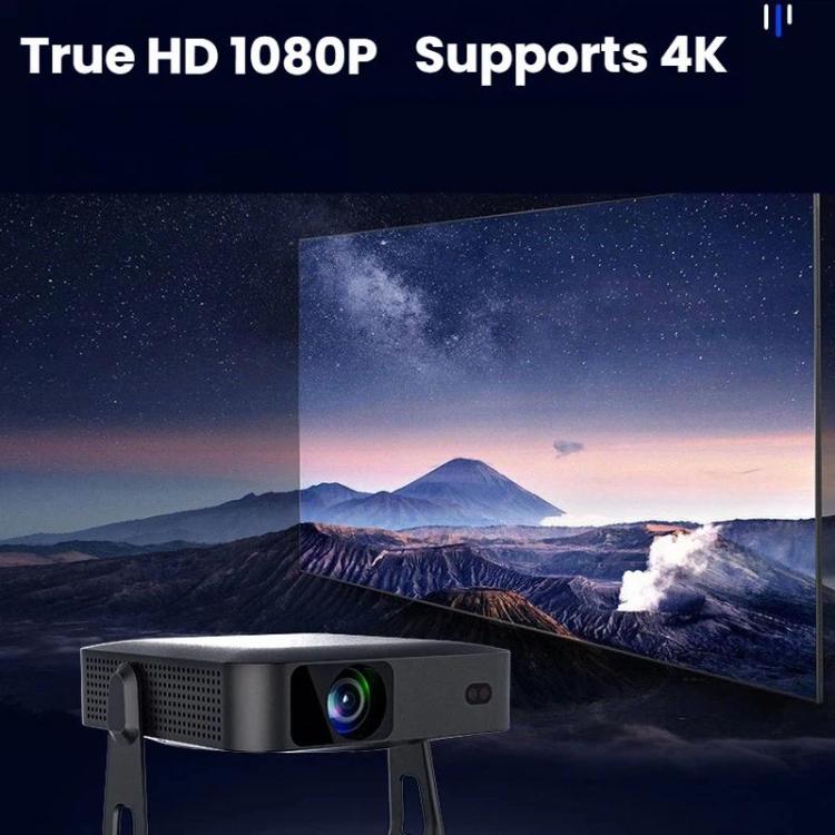 R6 Portable Ultra-Thin Projector HD 1080P Auto-Focus Mini Home Projector UK Plug