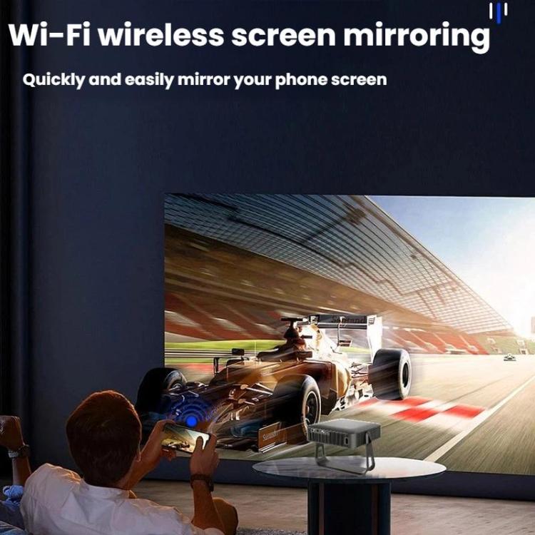 R6 Portable Ultra-Thin Projector HD 1080P Auto-Focus Mini Home Projector US Plug
