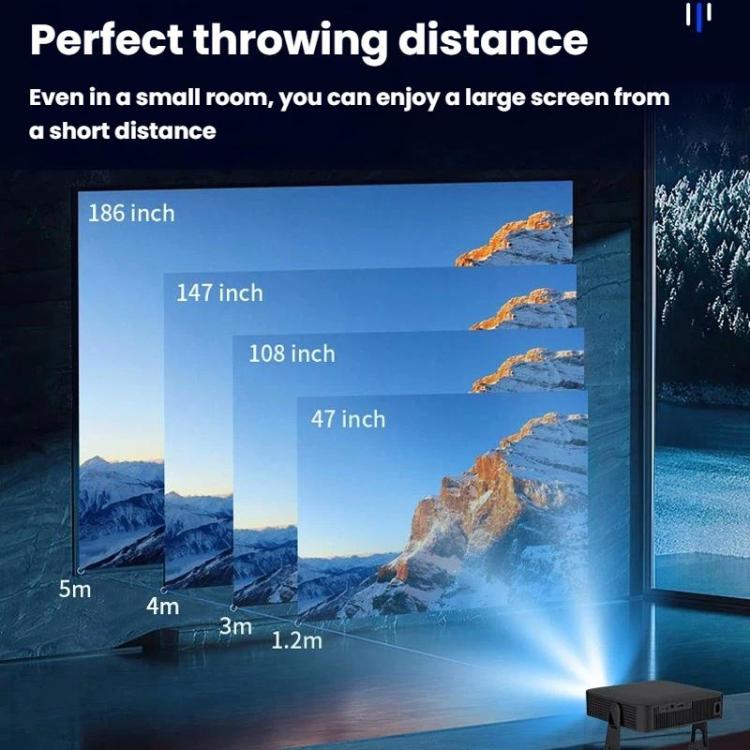 R6 Portable Ultra-Thin Projector HD 1080P Auto-Focus Mini Home Projector US Plug