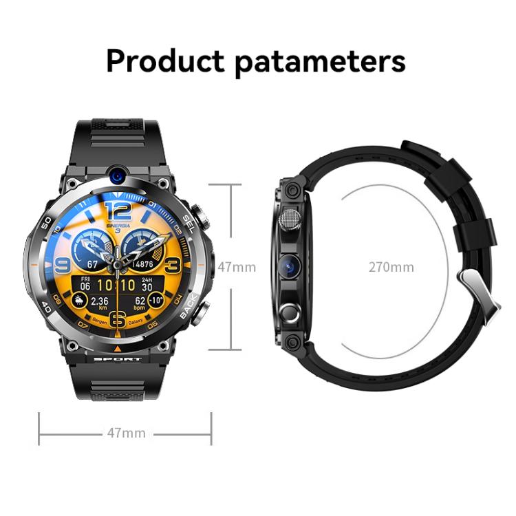 Eurasian African Versions APP Download Dual-Camera Video Calling Smartwatch - Black 2+16G