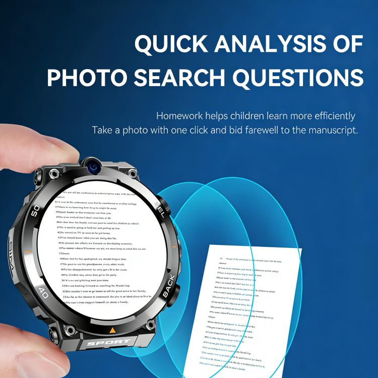 Eurasian African Versions APP Download Dual-Camera Video Calling Smartwatch - Black 2+16G