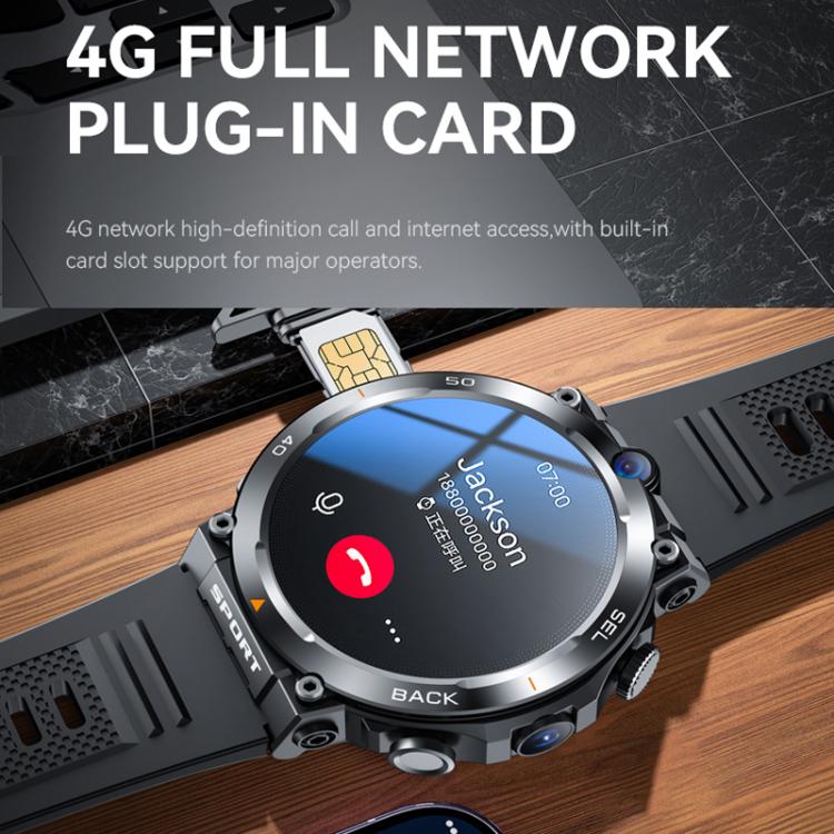 Eurasian African Versions APP Download Dual-Camera Video Calling Smartwatch - Black 2+16G