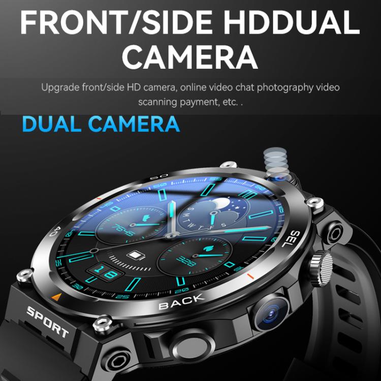 Eurasian African Versions APP Download Dual-Camera Video Calling Smartwatch - Black 2+16G