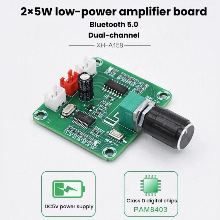 XH-A158 PAM8403 Bluetooth 5.0 Amplifier Board DIY Audio Amplifier Board