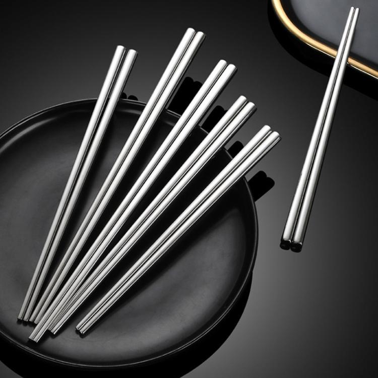 LsCook 24cm Square Chopsticks 304 Stainless Steel Food-Grade Tableware
