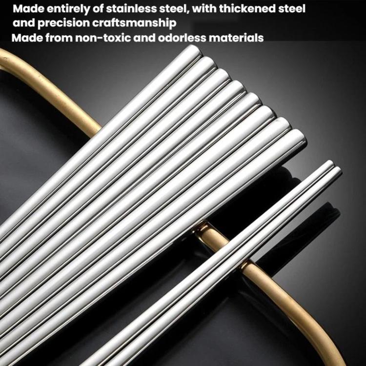 LsCook 24cm Square Chopsticks 304 Stainless Steel Food-Grade Tableware
